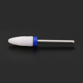 Lightweight Nail Drill, Small Ceramic Corn Head Shape for Polishing and Shaping Nails, Accessories for Portable Electric Grinders (Medium Blue, Matte M-Box)