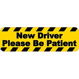 StickerTalk New Driver Please Be Patient Magnet, 10 inches by 3 inches