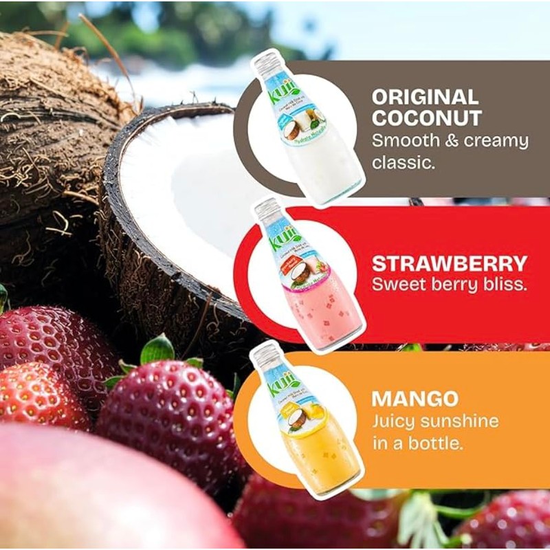 Kuii Coconut Milk Drink – Original Coconut Flavor, 12 Count