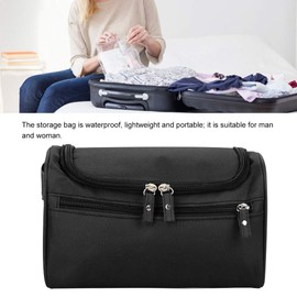 Wash Bag Portable Waterproof Razor Shampoo Bag for Men and Women for Travel, black