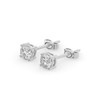 14K Yellow Gold Moissanite Round Cut Stud Earrings | 5.0mm