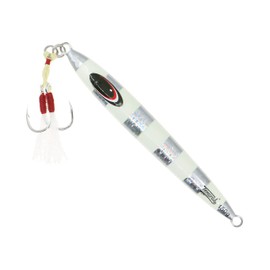 Temorah Vertical Streaker Jigs (Length: 4-7/8"（124mm） | Weight: 2-4/5oz（80g）, Silver/Glow Stripe)