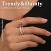 FDEETY Pack of 5 Women's Stackable Rings 14K Gold-Plated Cubic