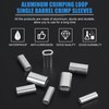 Aluminum Wire Rope Sleeves,200- Pieces Wire Rope Crimping Loop Sleeves