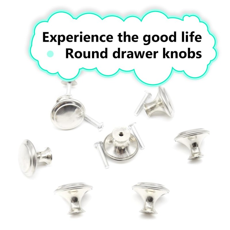 Ruidee Pack of 12 Cabinet Knobs, Round Pull Handles, Knob