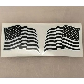 Unbranded/Generic pair - REFLECTIVE American Flag Hard Hat Stickers Decals Helmet Motorcycle USA