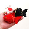 Goldfish Bell Demekin Mascot Key Chain Black