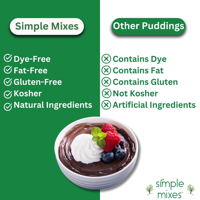 Simple Mixes Natural Instant Pudding & Pie Filling Mix Variety,