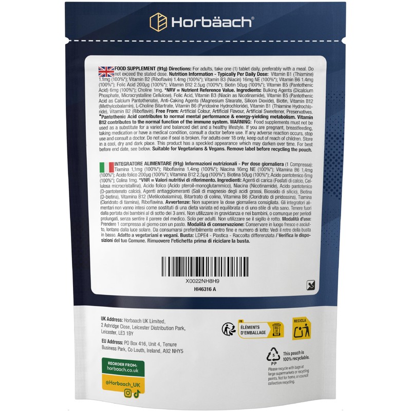 Vitamin B Complex High Dose - All 8 B Vitamins