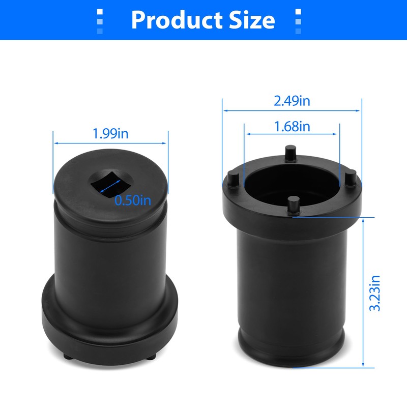 Output Shaft Locknut Socket Removal Tool T-7458 For Ford TorqShift