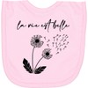 inktastic La Vie Est Belle with Dandelion Newborn Bib Pink