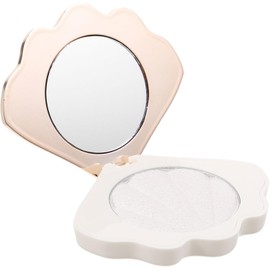 WOONEKY Polvo Iluminador Facial Compacto Pequeño Tamaño Maquillaje de Belleza para Mujer Uso Diario Paleta Polvos Faciales Resaltadores Rostro Profesional Portátil
