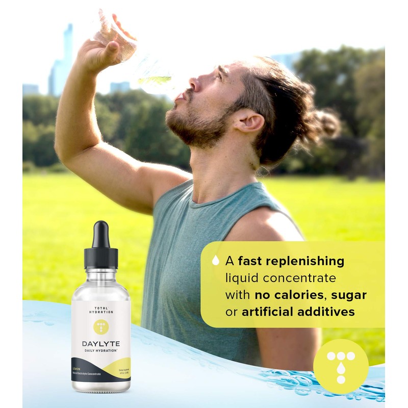Daylyte Electrolyte Drops, Lemon, Sugar Free Daily Hydration Supplement with