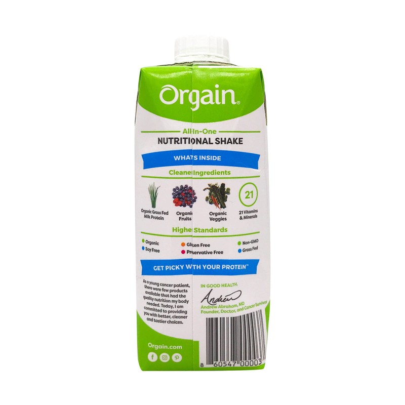 ORGAIN Organic Creamy Chocolate Fudge Drink, 11 FZ