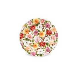 Portmeirion Rose Bouquet Full Cover 8-Inch Plate, Set of Four