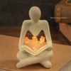 Daiilg Abstract Figure Tulip Night Light Sculpture Resin Statue Bookshelf