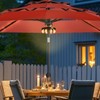 Umbrella Lights Outdoor Patio, Rechargeable Cordless with Dimmer &Timer, 8