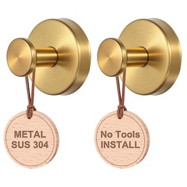 PZTO Suction Cup Hooks：2-Pack for Glass Door Bathroom Window Tile Mirror Hotel Towel Hook,Shower Coat Robe,Holder for Hanging up to 15 lbs,Waterproof-Rustproof & Reusable,2.36 inch Antique Gold