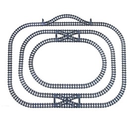 Train Track Railroad Accessories - City Train Track System with Railroad Crossing, Compatible with Major Brand Trains in Building Blocks