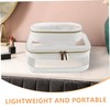 WOONEKY 1 Set Clear Travel Makeup Bag Cosmetic Organizer with