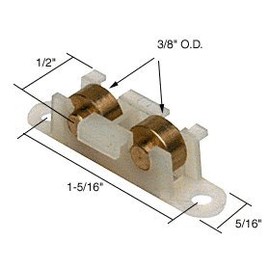 Sliding Window Roller with Dual 3/8" Brass Wheels for House of Aluminum Windows
