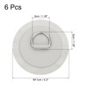 PATIKIL 4.3" Paddle Board D Rings, 6 Pcs Stainless Steel
