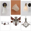 Eumyviv 4 Pack Bell Shaped Alabaster Glass Lamp Shade Replacement