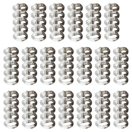 PATIKIL 5-Ring Binding Rings, 1.61"x 0.59"20 Pack Plastic Round Loose-Leaf Rings Comb Folio Binder for Notebook Album and Office Supplies, Black White