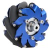 4in Mecanum Wheel Right Aluminum with TPU Rubber Rollers Industrial