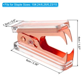 PATIKIL Pack of 2 Acrylic Staple Remover Set, Portable Jaw Type Staple Puller Tool with Plastic Box for Home, Office, Desktop, Multi-Colour