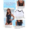 Traje de baño atlético de una pieza para mujer, traje