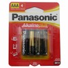 Panasonic AM-4PA/4B Alkalineplus AAA Batteries, 4 Pack (Black)