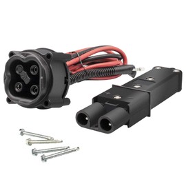 Panglong 48V MAC DC Charger Plug, Powerwise Receptacle Suitable for 2008-2010 Yamaha Electric Golf Carts, Replace OEM JR1-H235A-00, JW2-H6181-02