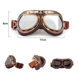 JUFYVO Motorcycle Goggles Motorbike Helmets Goggles Vintage Style Scooter Goggles Motorbike Helmet Eyewear Protect for Open Face Helmets