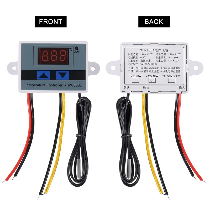 UMLIFE 2PCS XH-W3001 Digital LED Temperature Controller Module Digital Thermostat