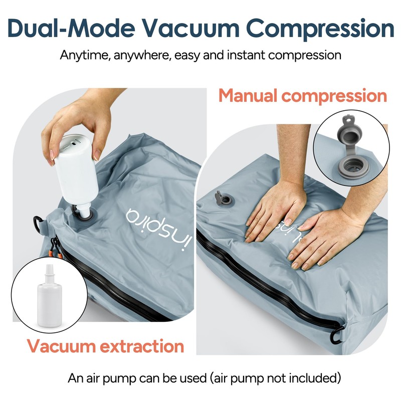 travel inspira Vacuum Bags with Pump - Space Saver Compression