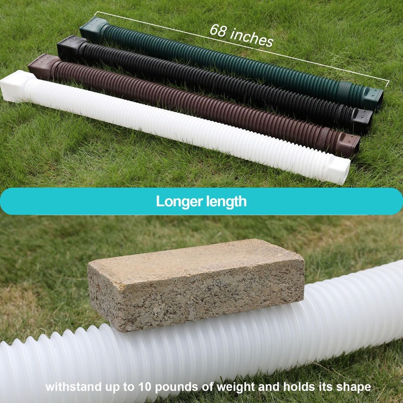 plusgutter Rain Gutter Downspout Extensions, Flexible Downspout Extender for Rain