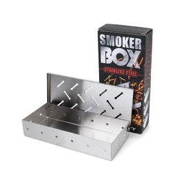 Smoker Box for Grill,Stainless Steel Smoking Box for All Grills,Heavy Duty BBQ Accessories Works,Top Meat Smokers Box Barbecue