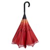Galleria Reverse Close Stick Umbrella Red Daisy+-Art on both sides