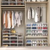 PARANTA 8-Piece Boot and 12-Piece Shoe Storage Box, Stackable Clear