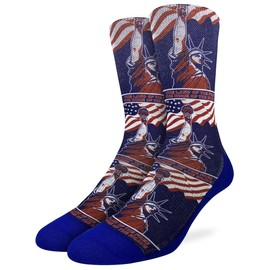 Good Luck Sock Men's Statue of Liberty Socks, Adult, Shoe Size 8-13