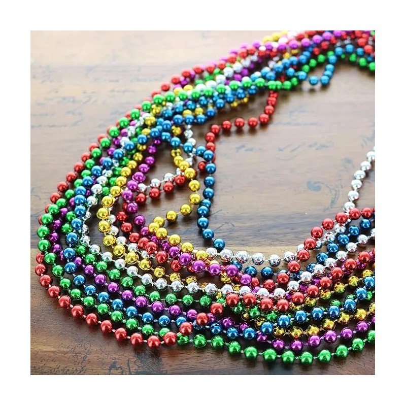 60 Collares Para Bolitas Mardi Gras Batucada Fiesta