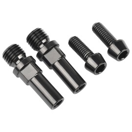 Wanyifa Titanium Ti Bolts Bicycle Post V Brake Bosses M10x1.25mm & M6x16mm Screws (Black)