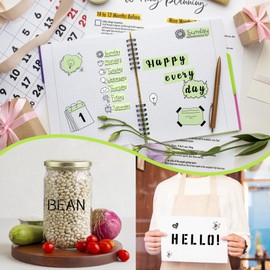 20 Pieces Letter Stencils Reusable Letter Stencils for Painting on Wood, Plastic Alphabet Numbers Stencils, Letter Stencil Template for Notebook, Journal, Scrapbook Decorations (20 Letter)