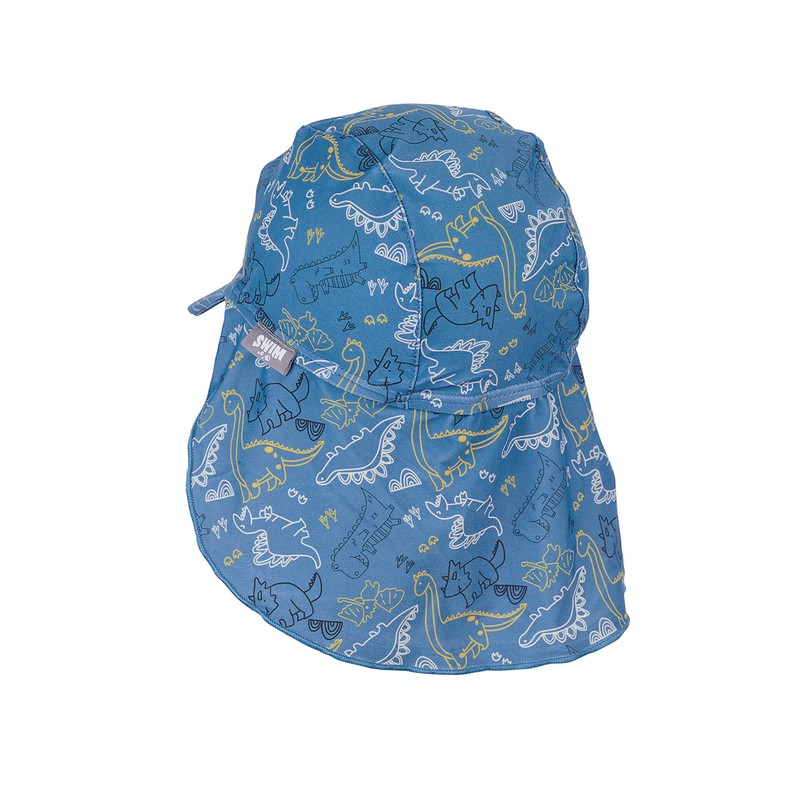 Sterntaler Unisex Children's Peaked Cap Neck Protection Dino Bathing Cap,