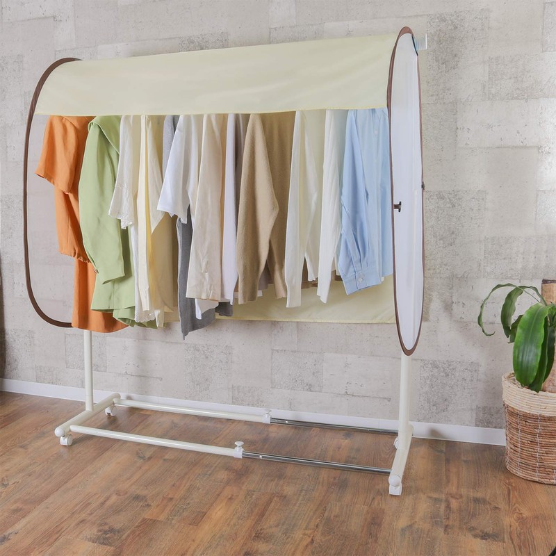 Astro 711-38 Clothes Cover, Light Beige, Laundry Cover, Hanger Rack