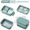 WayEee Lunch Box Adults,2190ml Large Capacity Bento Lunch Box with