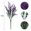 12 Bundles Artificial Lavender Fake Flowers Outdoor UV Resistant Plants