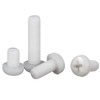 CONPHERON Plastic Screws Phillips Round Head Machine Screws Bolts White