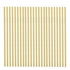 Brightbuy Metal Straws 48 Piece Bulk, 10.5'' Stainless Steel Straws Straight Gold 6mm Diameter for 30oz Tumblers Yeti Wholesale (48 Straight) (265*6mm Gold Straight)